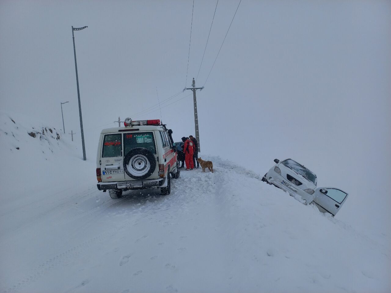 امدادرسانی به ۱۴۱۹ نفر گرفتار شده در برف و کولاک استان اردبیل