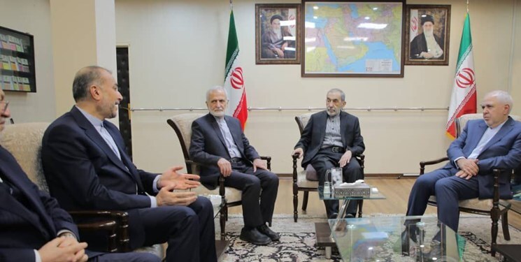 دیدار خرازی، ظریف، متکی، صالحی و امیرعبداللهیان با ولایتی + عکس