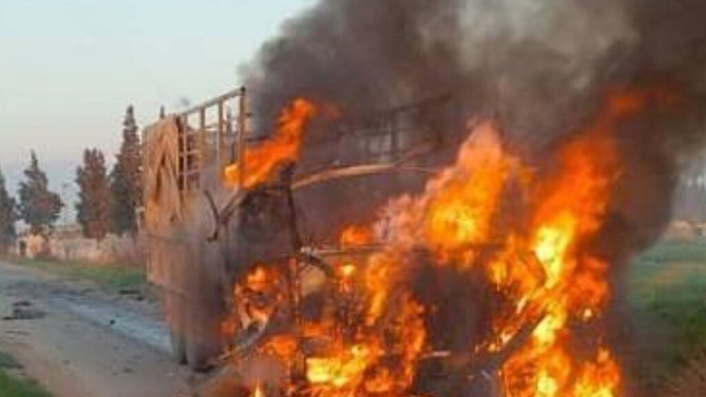 حمله رژیم صهیونیستی به کامیونی در مرز سوریه با لبنان