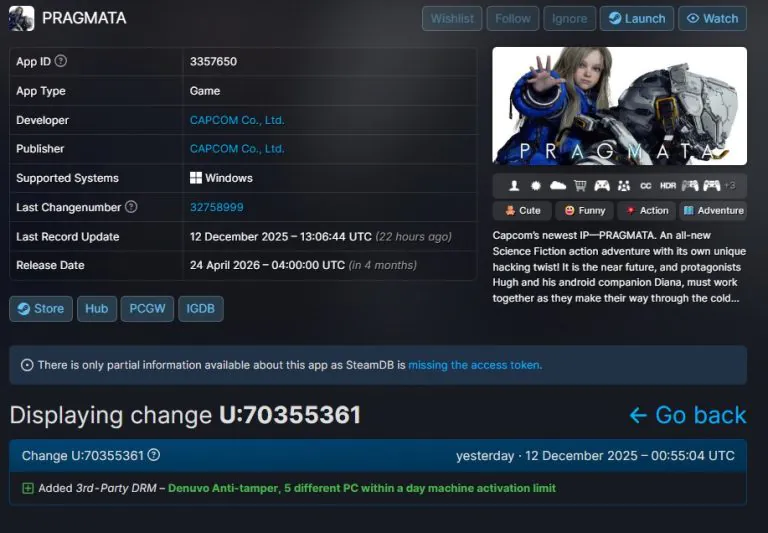 1000016731 بازی Pragmata به دلیل استفاده از قفل دنوو با واکنش منفی گیمرها روبهرو شد - لینک ۳۶۵