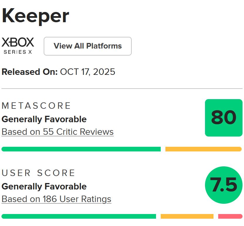نقدها و نمرات Keeper، انحصاری جدید Xbox، منتشر شدند [به‌روزرسانی شد] - لینک ۳۶۵