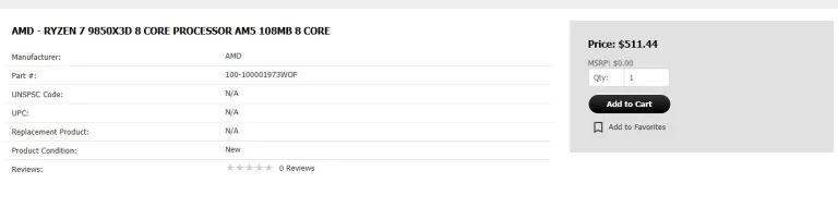 پردازنده Ryzen 7 9850X3D ممکن است با قیمت تنها ۴۹۹ دلار عرضه شود | لینک ۳۶۵