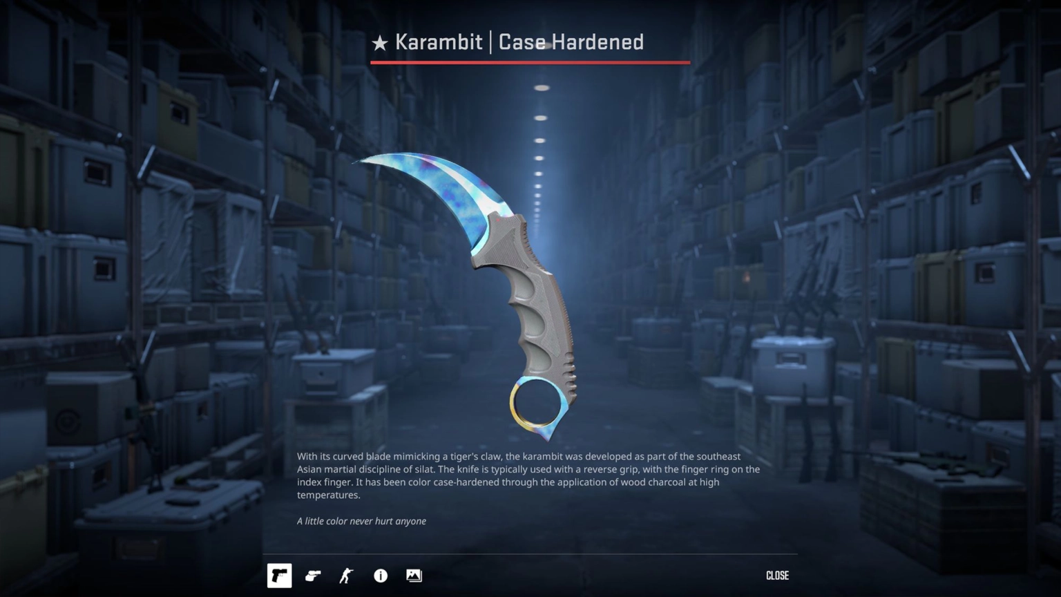 Karambit | Case Hardened blue Gem 387  Counter strike