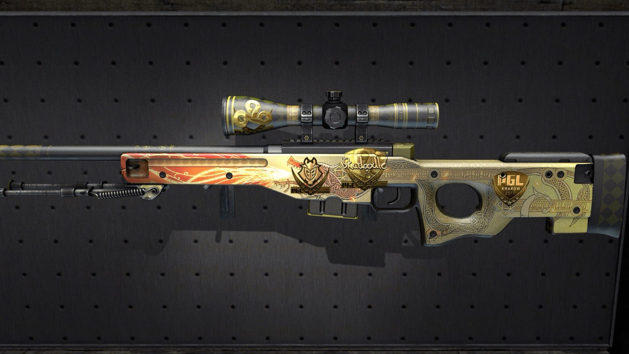 Skadoodle signed Dragon Lore Awp Skin  Csgo