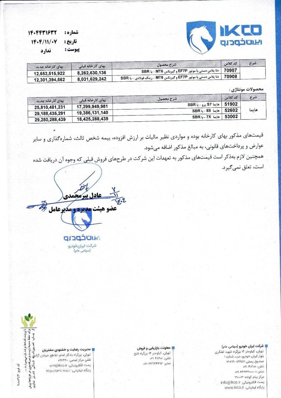 افزایش شدید قیمت محصولات ایران خودرو - لینک ۳۶۵