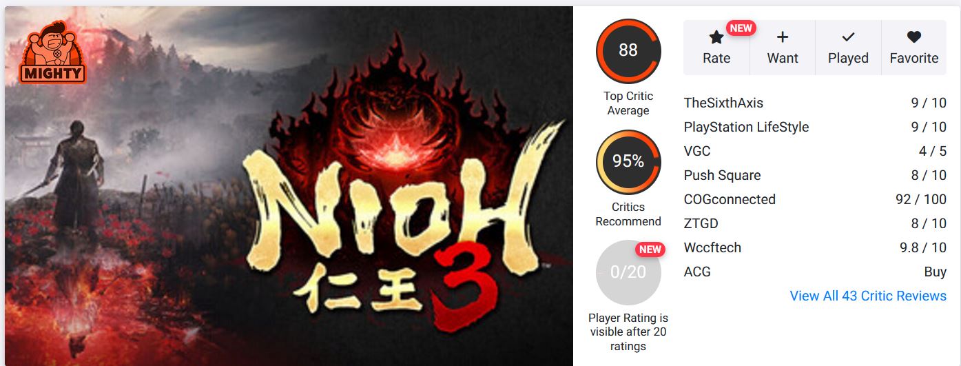 نقدها و نمرات بازی Nioh 3 منتشر شدند | لینک ۳۶۵