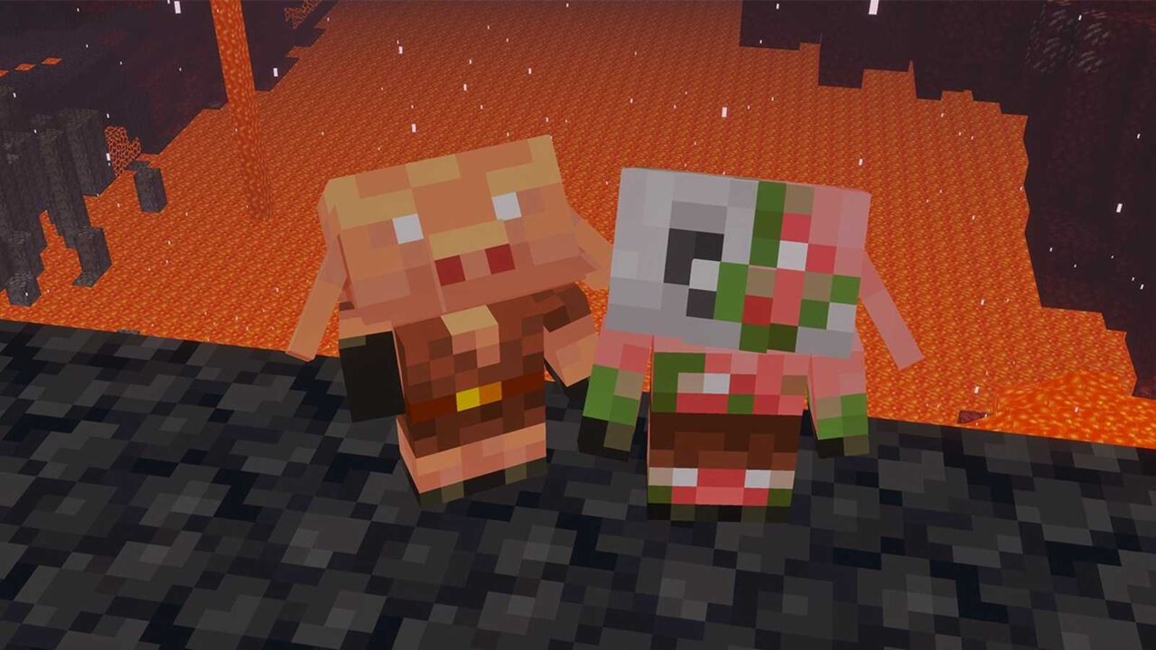 Baby zombified piglin minecraft cropped از محتویات آپدیت جدید ماینکرفت رونمایی شد | لینک ۳۶۵
