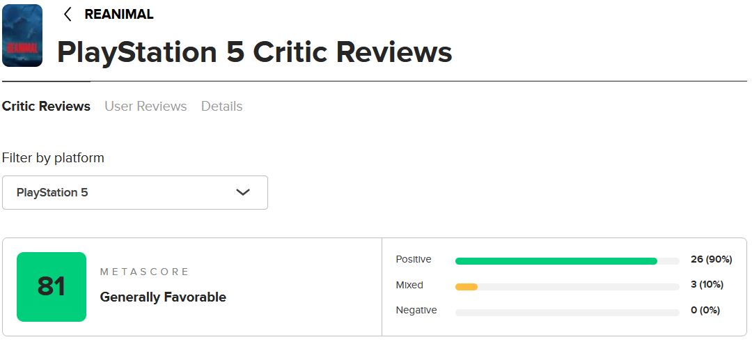 نقدها و نمرات بازی Reanimal منتشر شدند | لینک ۳۶۵