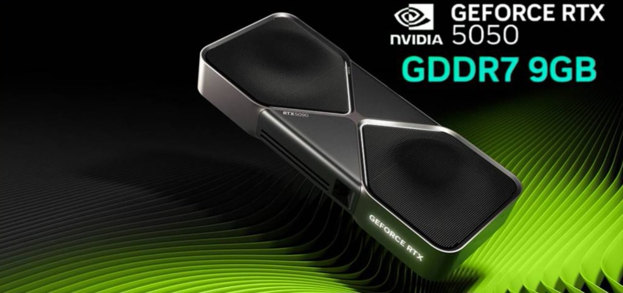 انویدیا کارت گرافیک RTX 5050 را با ۹ گیگابایت حافظه GDDR7 عرضه می‌کند