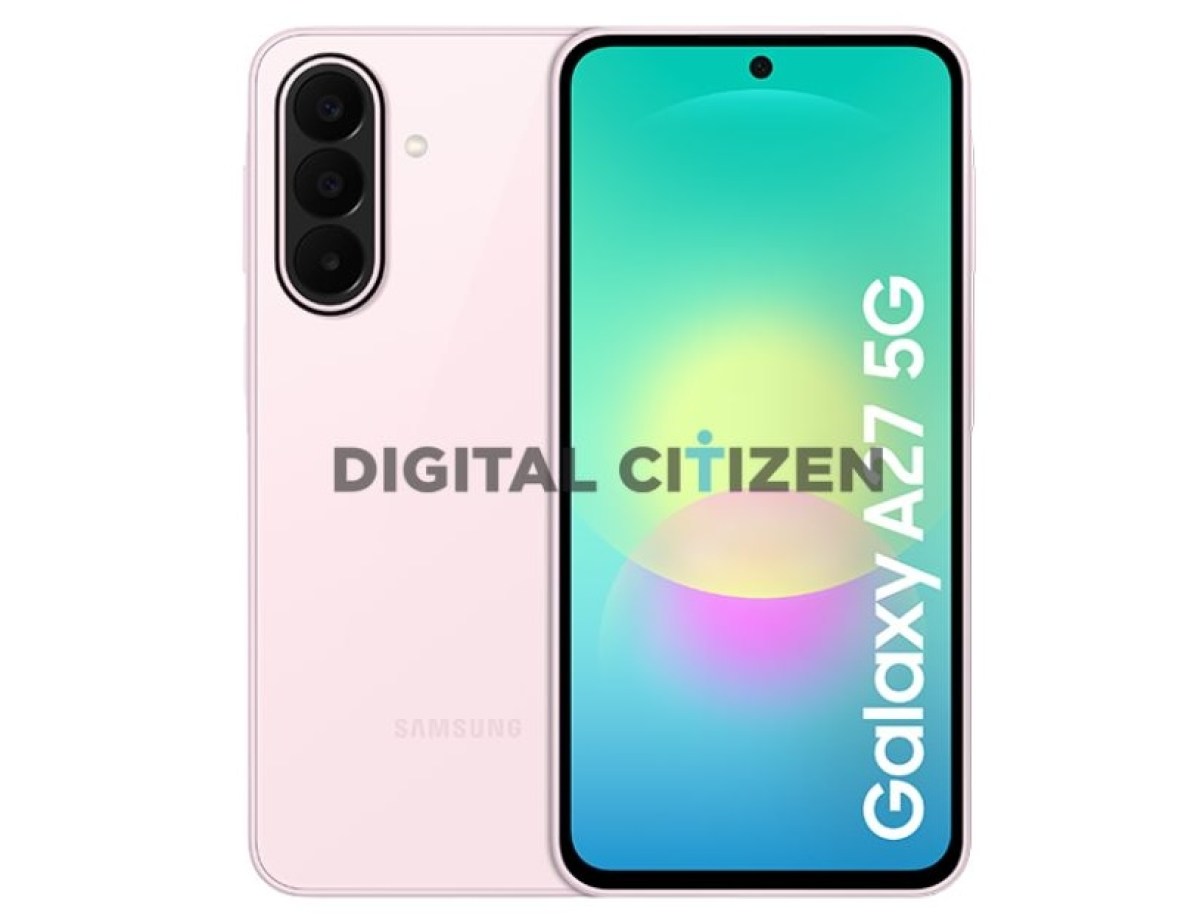 Pink Samsung Galaxy A7 5G smartphone, shown from back and front, with triple-camera module and edge-to-edge display.