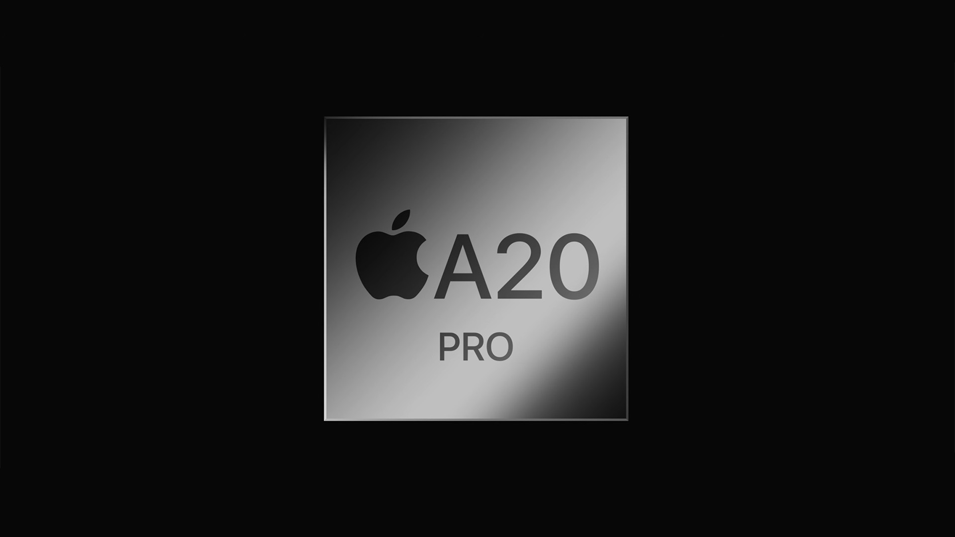 Product box on a dark background with a silver gradient and 'A20 PRO' text, Apple logo visible on the left