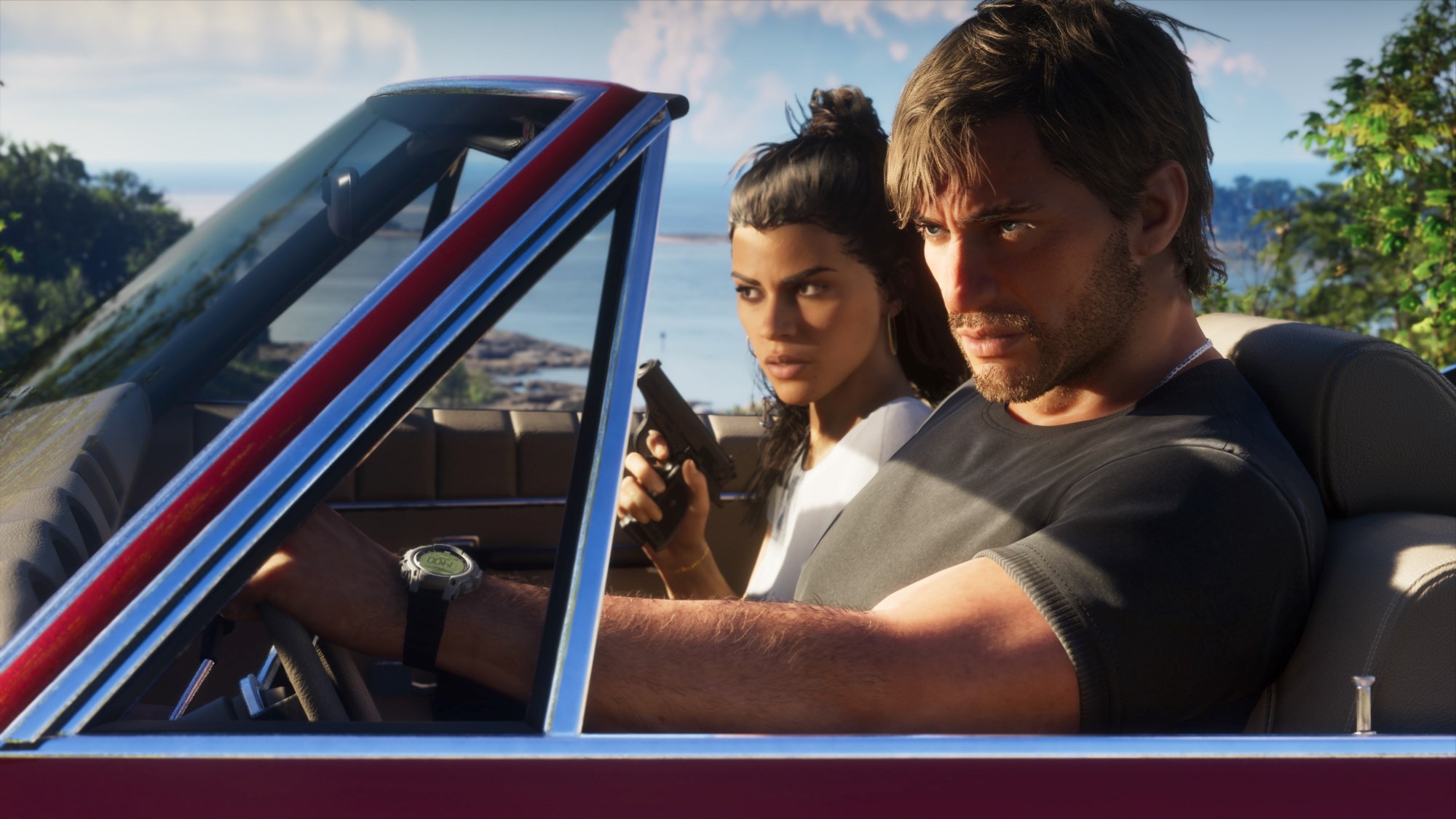 Gta 6 Jason and Lucia راکستار از سیستم جدید سرقت خودرو GTA 6 پرده برداشت؛ هر دزدی میتواند عواقب داشته باشد | لینک ۳۶۵