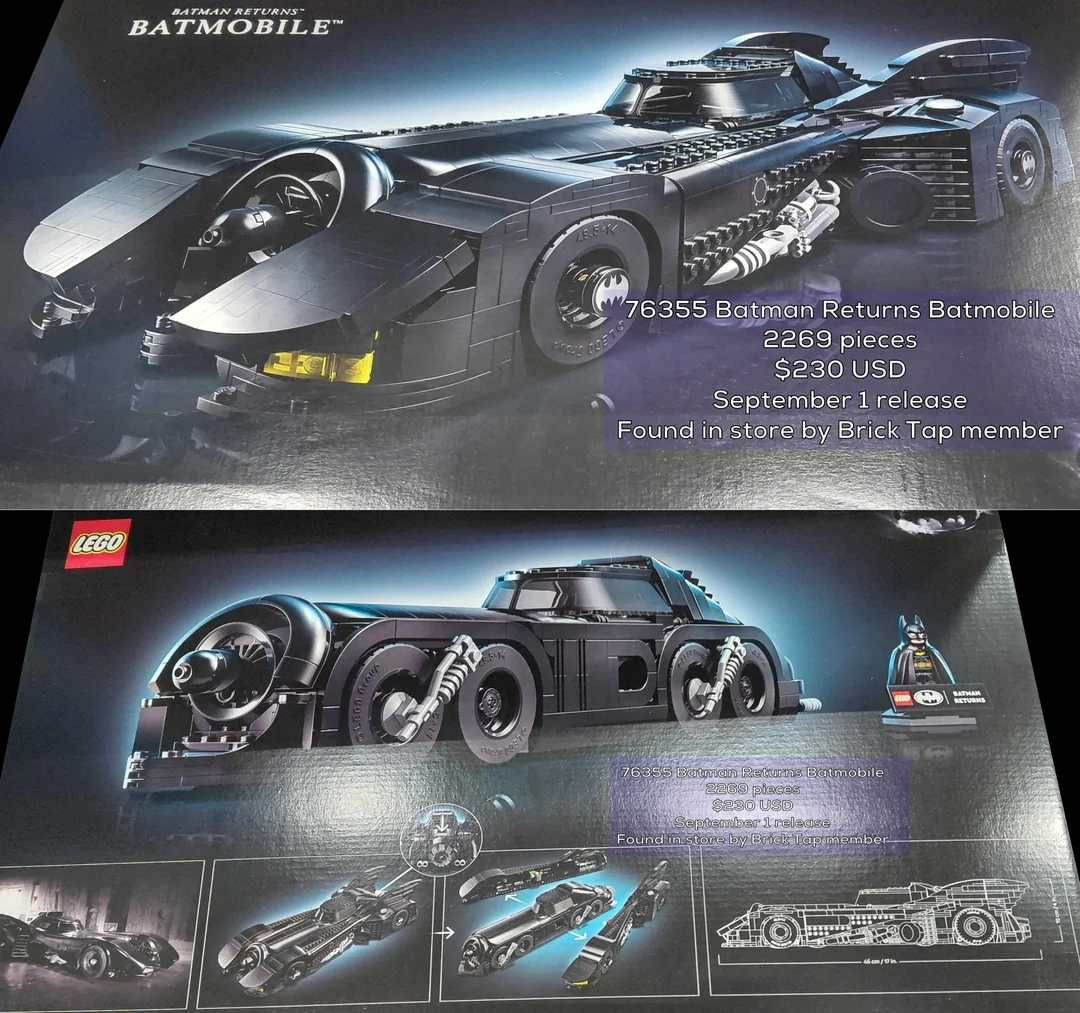 شرکت LEGO به سراغ بتمن مایکل کیتون می‌رود؛ بت‌موبیل Batman Returns در راه است | لینک ۳۶۵