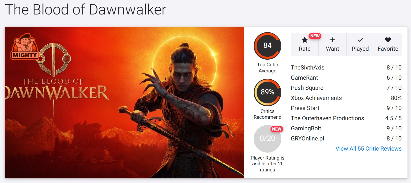 Screenshot 2026 08 31 191744 نقدها و نمرات بازی The Blood of Dawnwalker منتشر شدند | لینک ۳۶۵