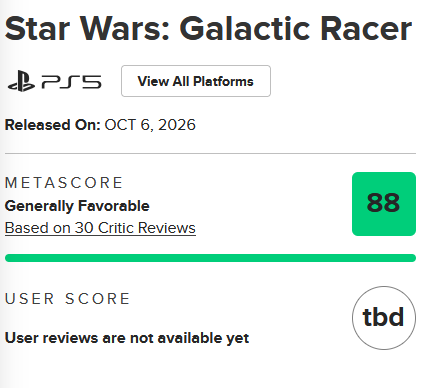 Image نقدها و نمرات بازی Star Wars: Galactic Racer منتشر شدند | لینک ۳۶۵