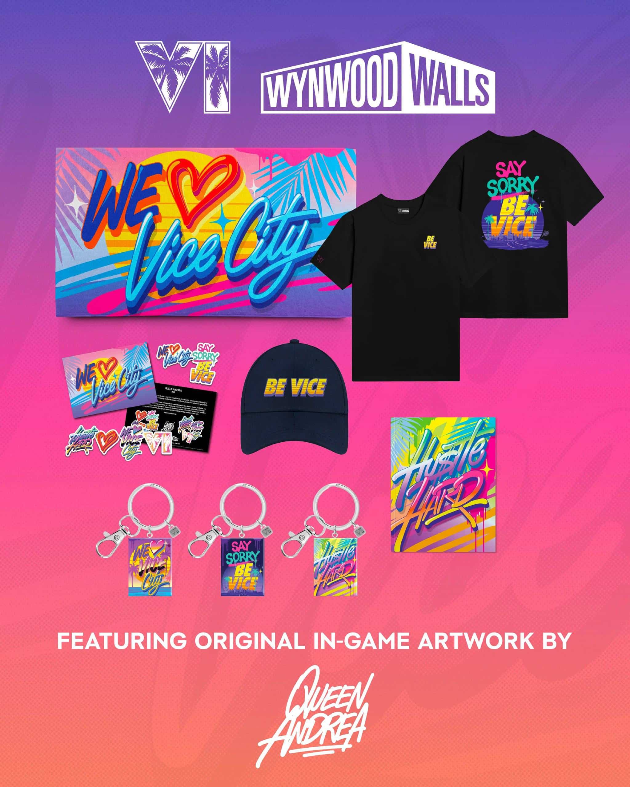 همکاری GTA 6 با موزه هنری Wynwood Walls شهر میامی؛ نگاهی به محصولات جدید با طرح وایس سیتی | لینک ۳۶۵